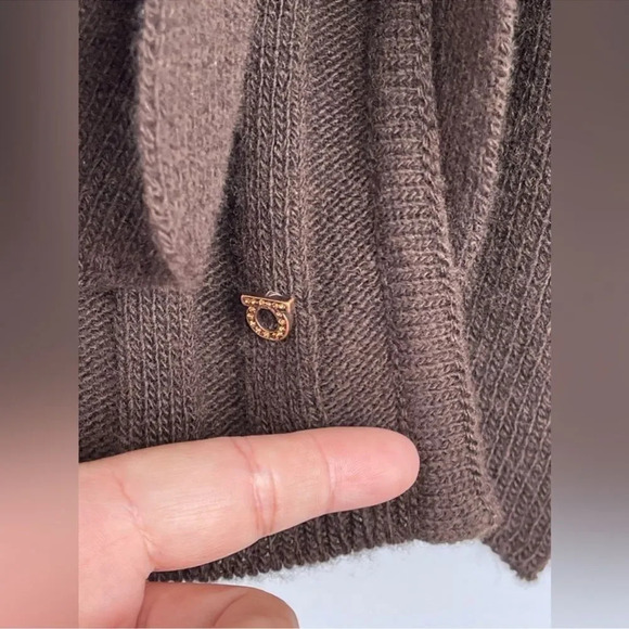 Salvatore Ferragamo Brown Wool Cashmere cárdigan medium - Picture 4 of 14